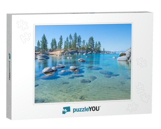 Beautiful Blue Clear Water on the Shore of the Lake Tahoe... Jigsaw Puzzle