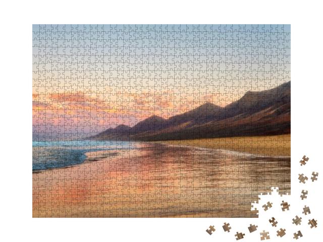 Cofete Beach on the Southern Tip of Fuerteventura During... Jigsaw Puzzle with 1000 pieces