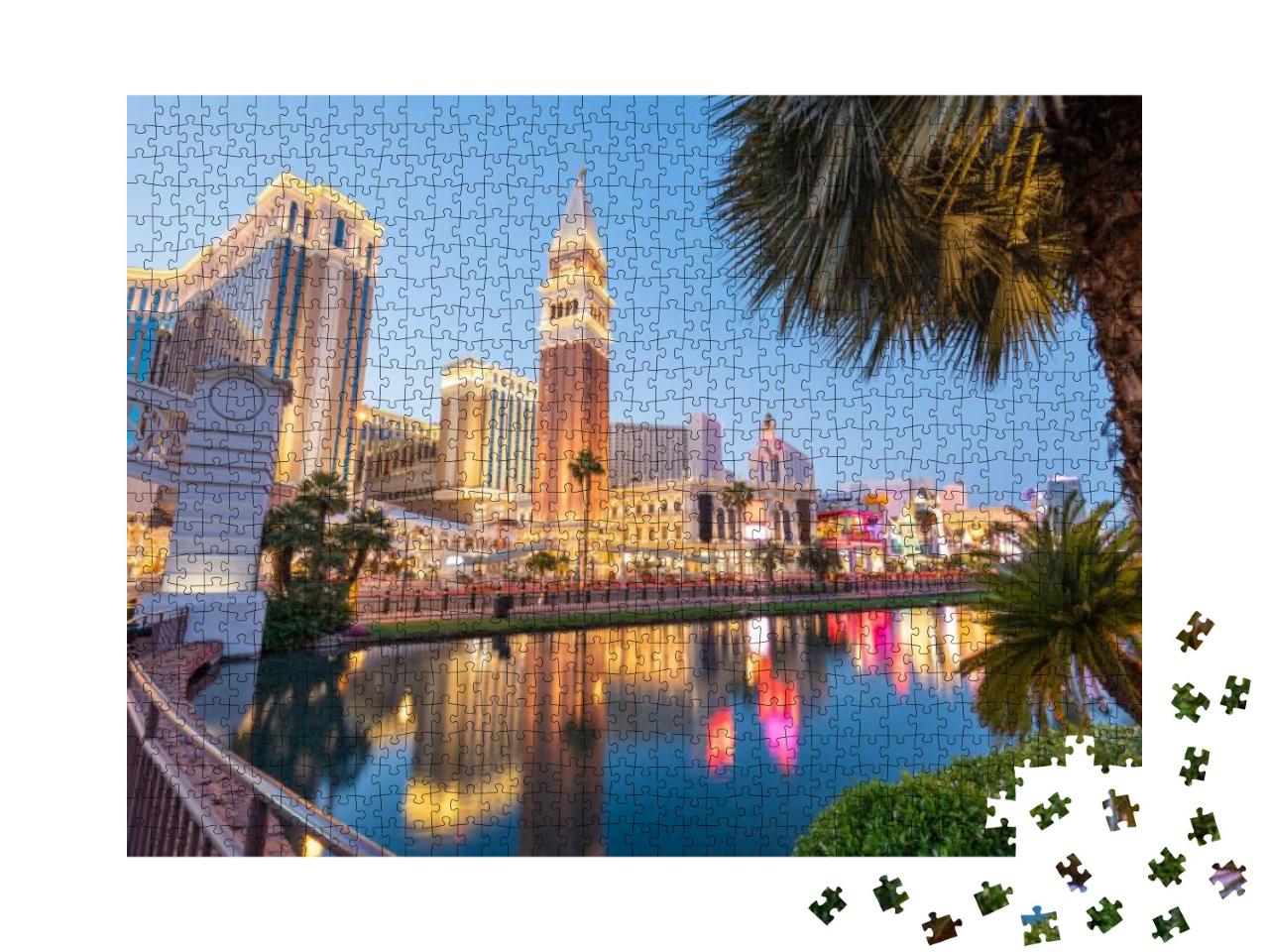 Las Vegas, Nevada, USA Cityscape Along the Strip At Twilig... Jigsaw Puzzle with 1000 pieces