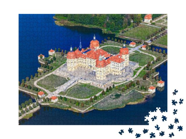 Aerial View of Moritzburg Castle, Saxony - Germany... Jigsaw Puzzle with 1000 pieces