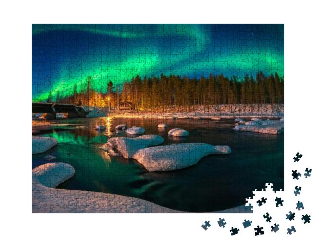 Aurora Borealis Northern Lights... Jigsaw Puzzle with 1000 pieces