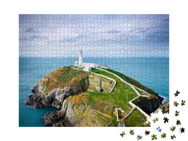 South Stack Lighthouse in Anglesey, Wales, Uk, Gb... Jigsaw Puzzle with 1000 pieces