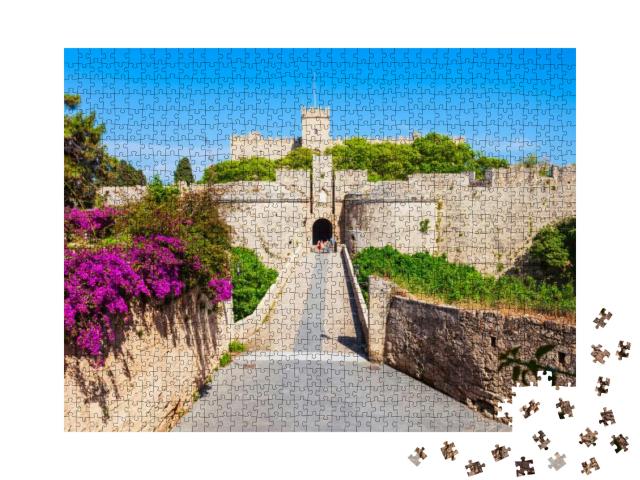 Rhodes Old Town in Rhodes Island in Greece... Jigsaw Puzzle with 1000 pieces