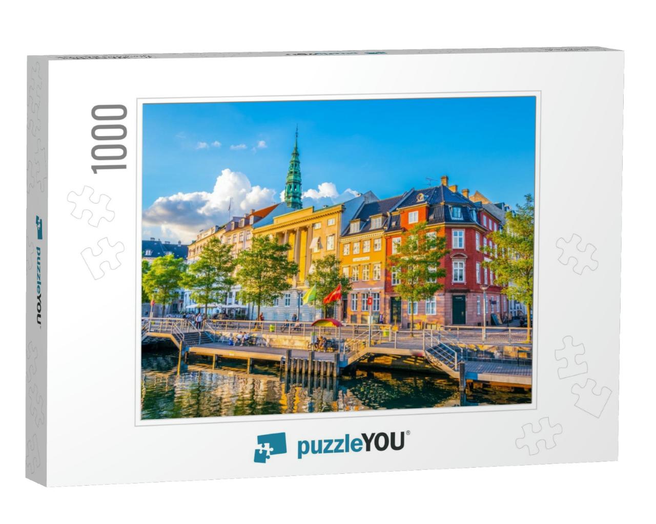 View of a Channel Next to the Christiansborg Slot Palace... Jigsaw Puzzle with 1000 pieces