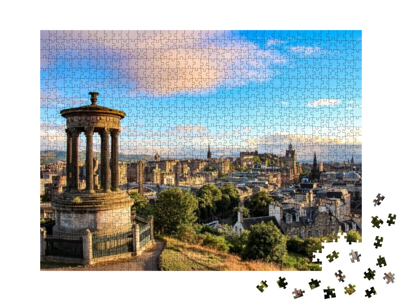 Edinburgh Skyline as Seen from Calton Hill... Jigsaw Puzzle with 1000 pieces