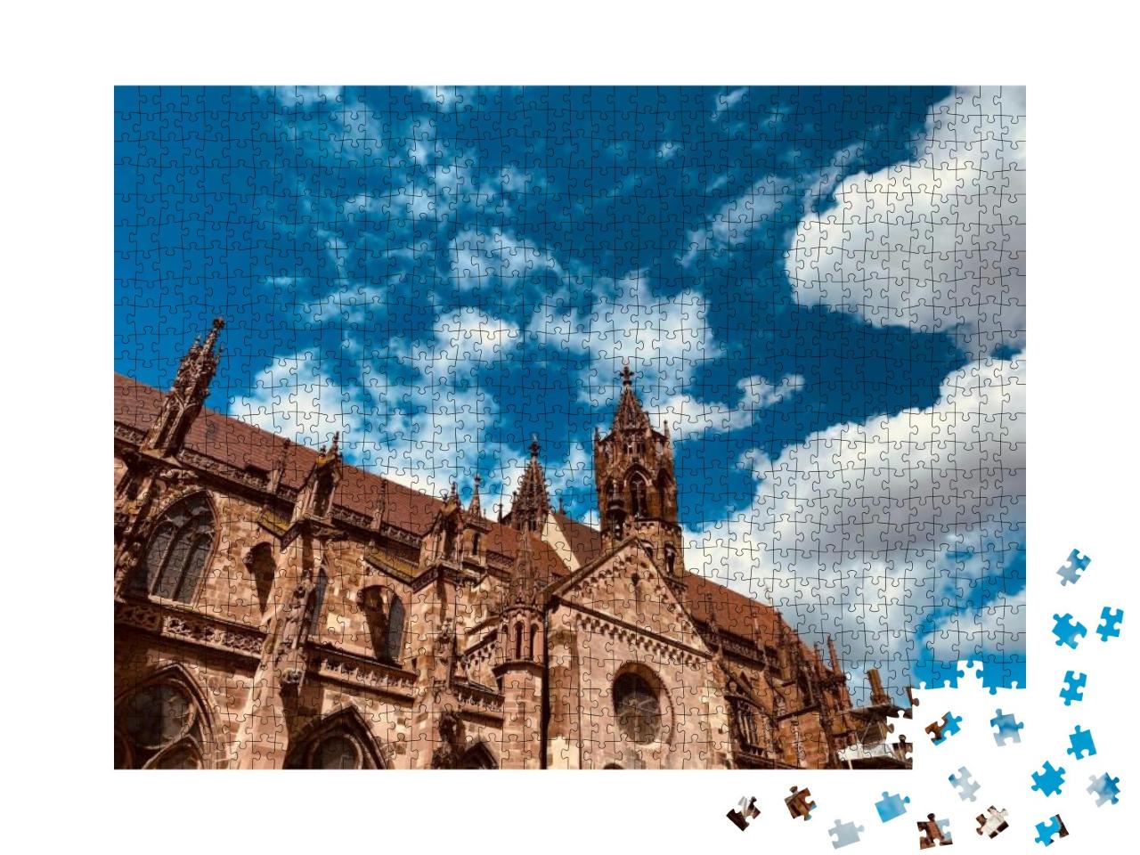 View of the Freiburg Minster... the Cathedral of Freiburg... Jigsaw Puzzle with 1000 pieces