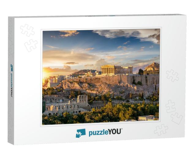 The Acropolis of Athens, Greece, with the Parthenon Templ... Jigsaw Puzzle