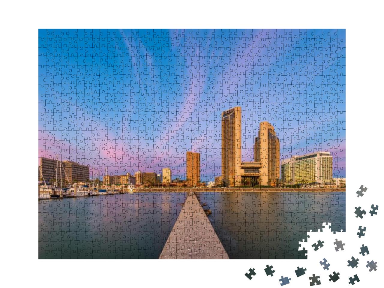 Corpus Christi, Texas, USA Skyline on the Bay... Jigsaw Puzzle with 1000 pieces