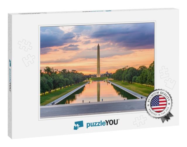 Washington Monument on the Reflecting Pool in Washington... Jigsaw Puzzle