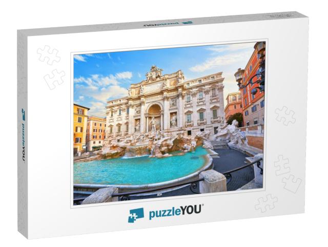 Trevi Fountain in Rome, Italy. Ancient Fountain. Roman St... Jigsaw Puzzle