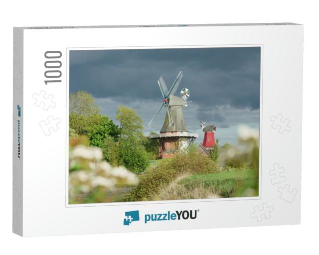 Windmill in Greetsiel, Northern Germany... Jigsaw Puzzle with 1000 pieces