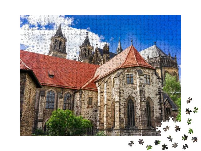 Magdeburg Cathedral in Lower Saxony, Germany... Jigsaw Puzzle with 1000 pieces