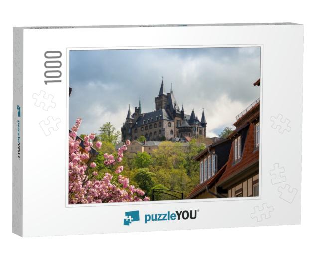 View on the Wernigerode Castle from the Town. Wernigerode... Jigsaw Puzzle with 1000 pieces