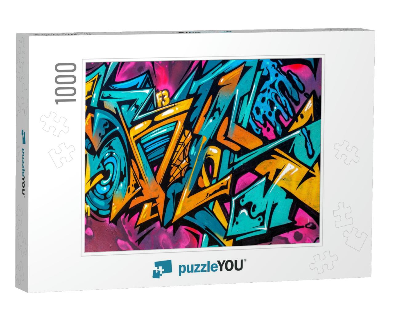 Beautiful Street Art of Graffiti. Abstract Color Creative... Jigsaw Puzzle with 1000 pieces