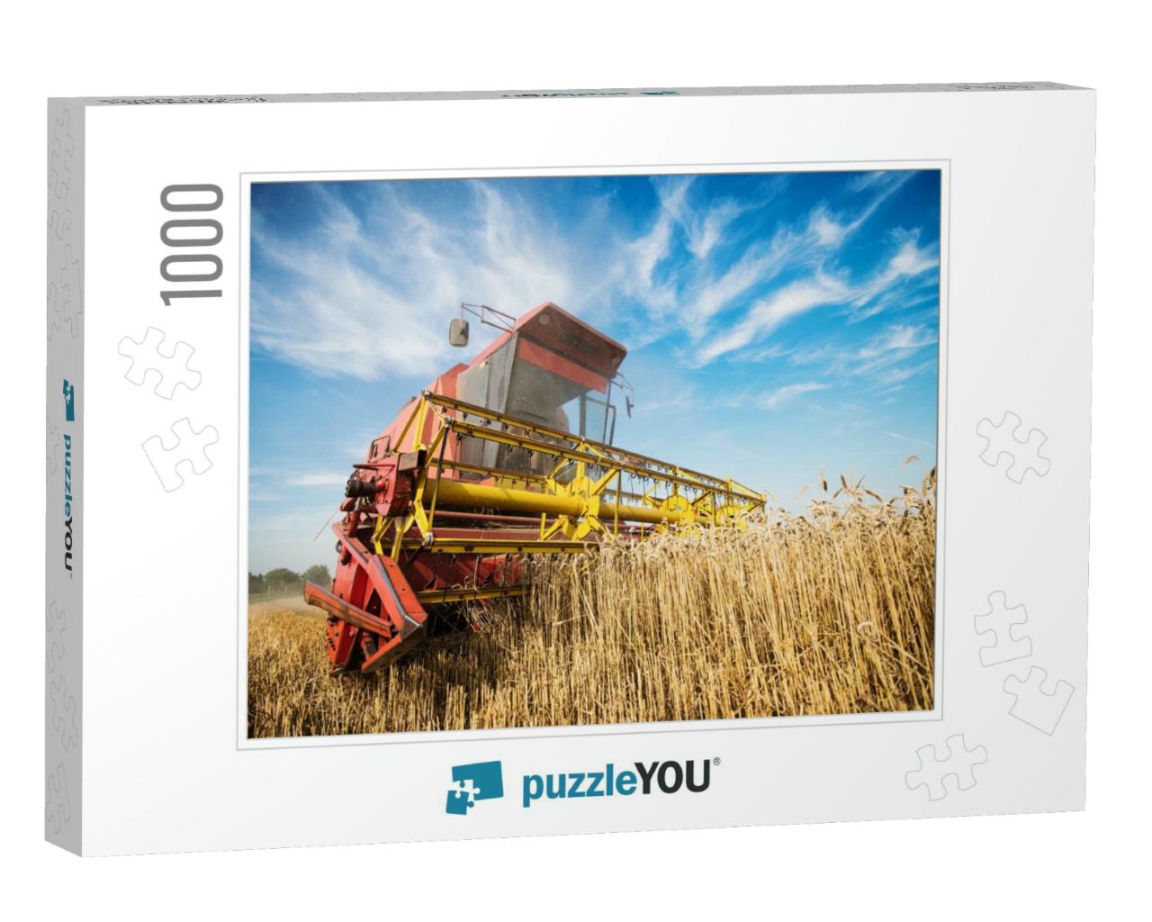 Close Up of a Harvester Cropping the Field... Jigsaw Puzzle with 1000 pieces