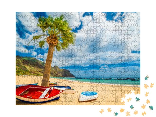 Las Teresitas Beach in Tenerife, Canary Islands, Spain... Jigsaw Puzzle with 1000 pieces