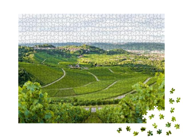 Vineyards in Stuttgart Kappelberg in the Morning... Jigsaw Puzzle with 1000 pieces