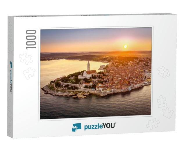 Beautiful Sunrise from Air in Rovinj, Croatia... Jigsaw Puzzle with 1000 pieces