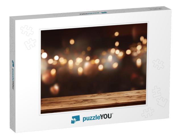 Festive Background with Light Spots & Bokeh in Front of a... Jigsaw Puzzle