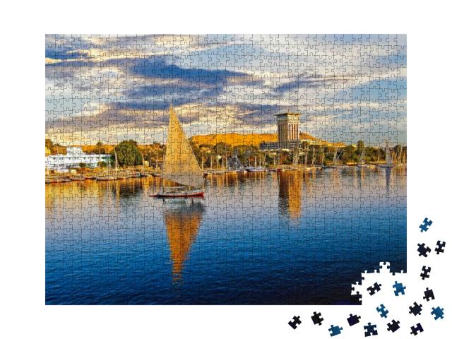 Luxor on the River Nile is a Popular Place for Tourist Bo... Jigsaw Puzzle with 1000 pieces