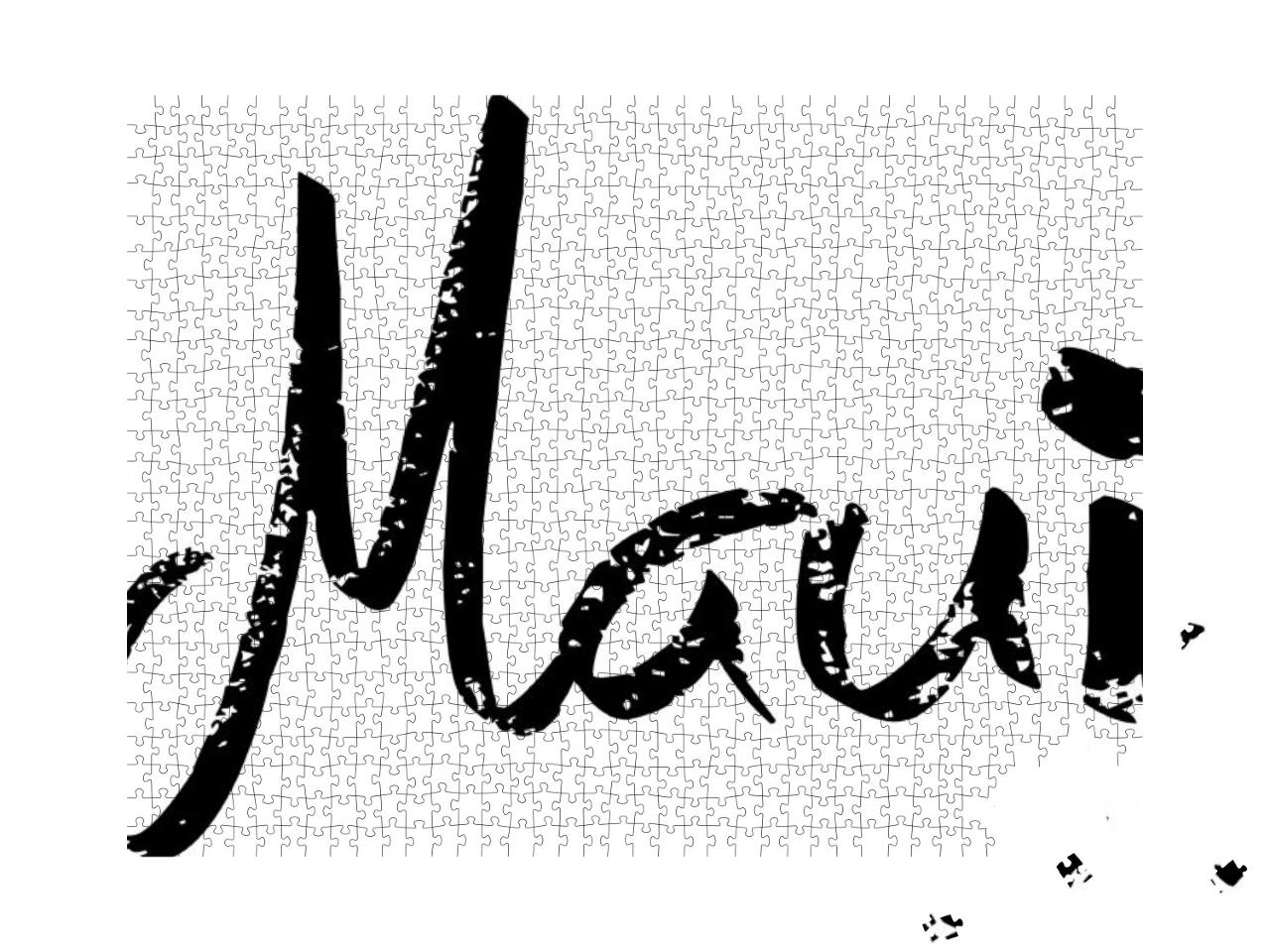 Maui Text Sign Illustration on White Background... Jigsaw Puzzle with 1000 pieces