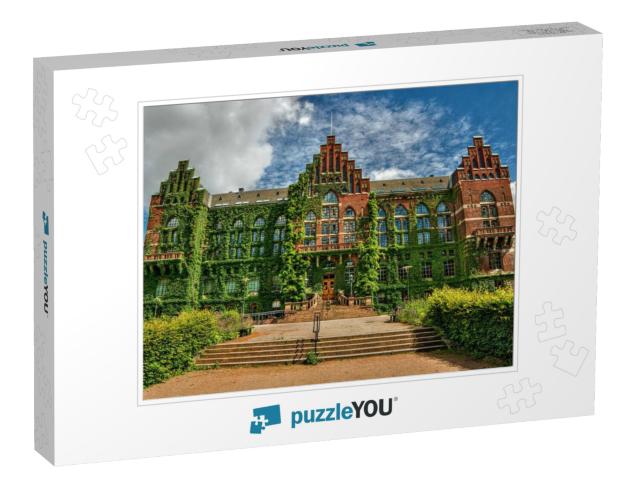 Facade of the University Library in Lund Sweden, Hdr-Tech... Jigsaw Puzzle