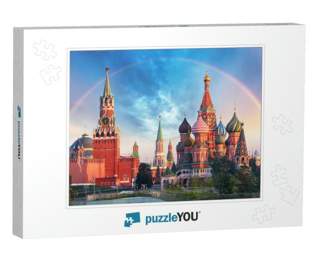 Moscow - Panoramic View of the Red Square with Moscow Kre... Jigsaw Puzzle