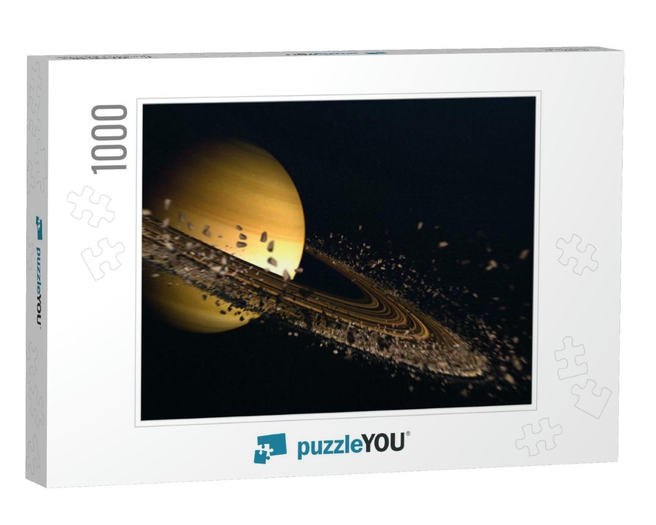 Saturn Rings Explosion 3D Illustration 3D Rendering... Jigsaw Puzzle with 1000 pieces