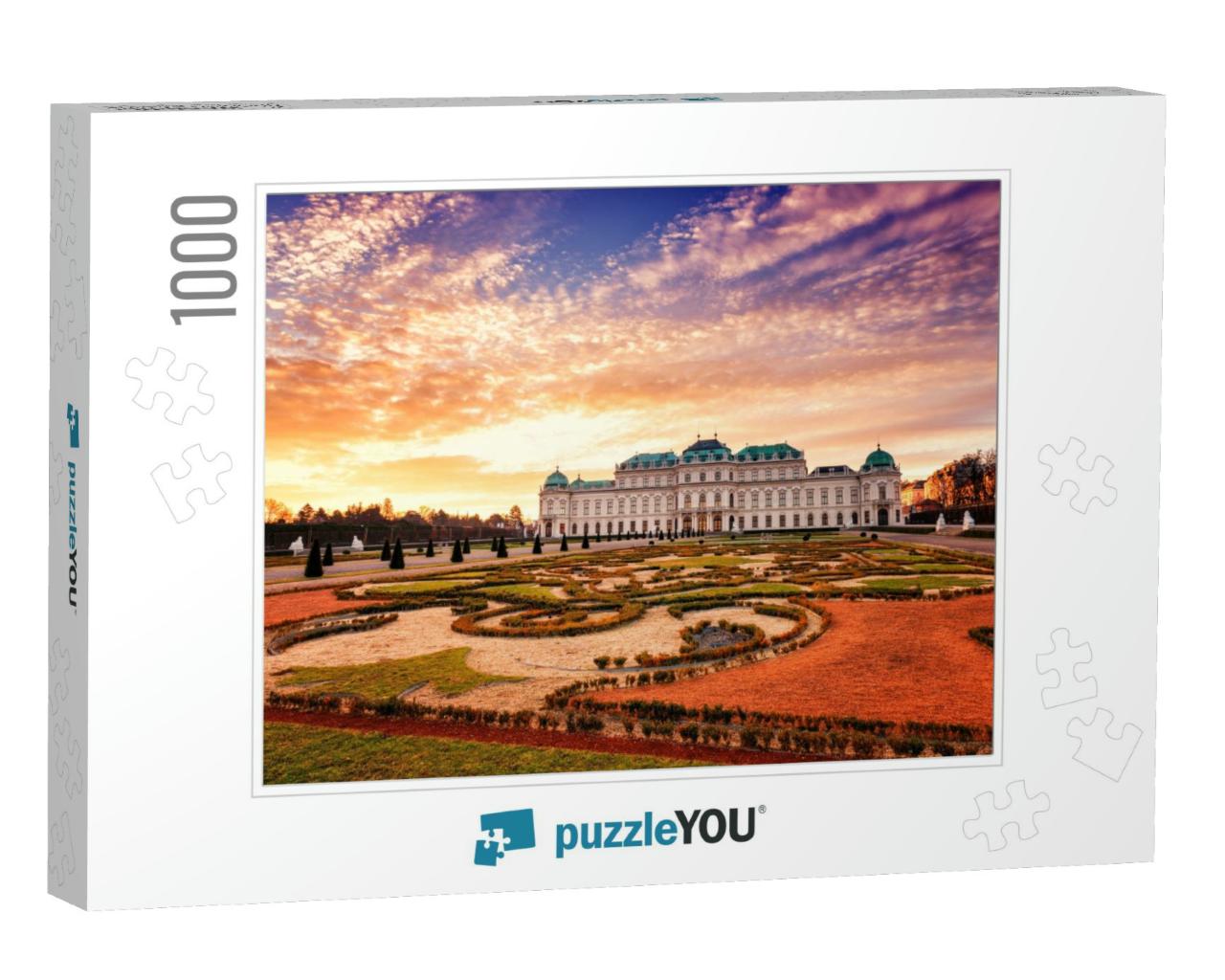 Belvedere, Vienna, View of Upper Palace & Beautiful Royal... Jigsaw Puzzle with 1000 pieces