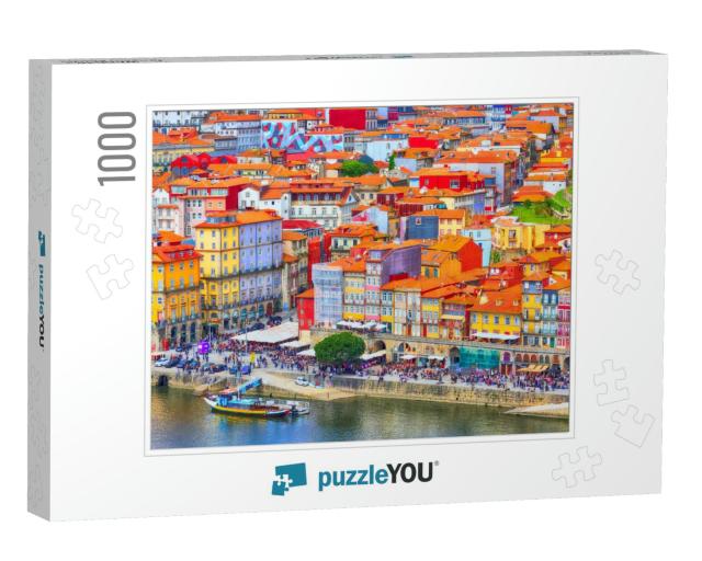 Porto, Portugal Old Town Ribeiro Aerial Promenade View wi... Jigsaw Puzzle with 1000 pieces