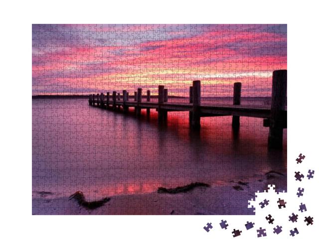 Landing Stage At Morning Light, Sunrise... Jigsaw Puzzle with 1000 pieces