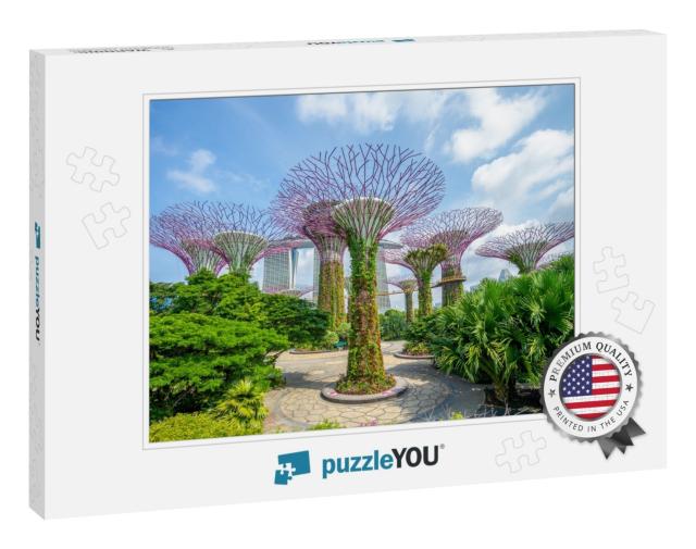Landscape of Gardens by the Bay in Singapore... Jigsaw Puzzle