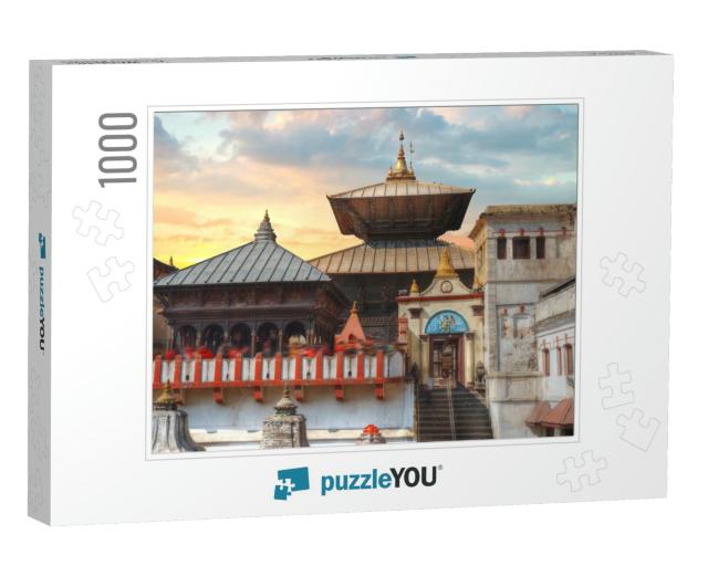 Votive Temples & Shrines in a Row At Pashupatinath Temple... Jigsaw Puzzle with 1000 pieces