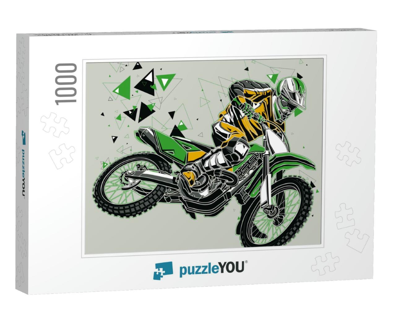 Motocross Rider with a Graphic Trail... Jigsaw Puzzle with 1000 pieces