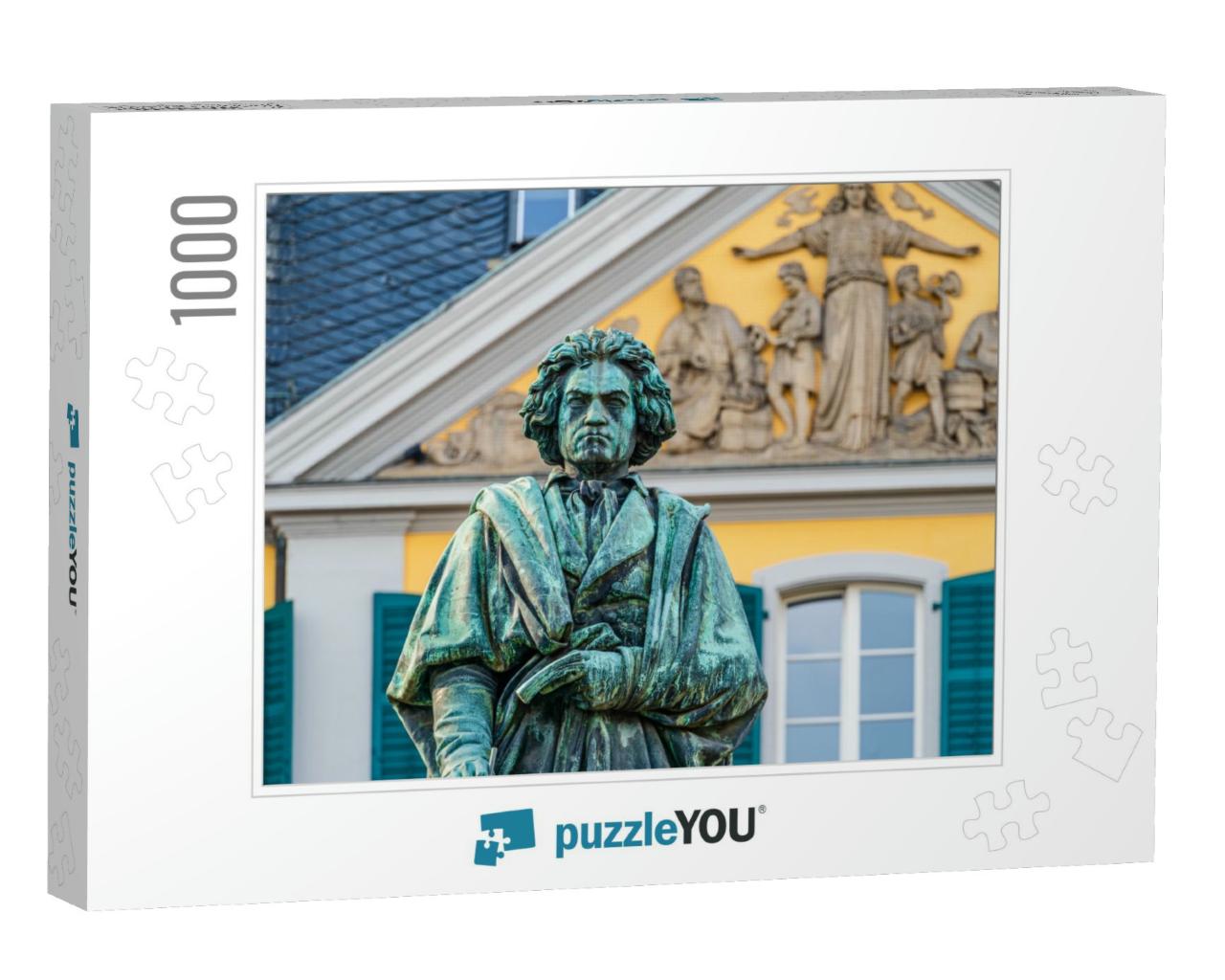 Beethoven Monument by Ernst Julius Hahnel, Large Bronze S... Jigsaw Puzzle with 1000 pieces