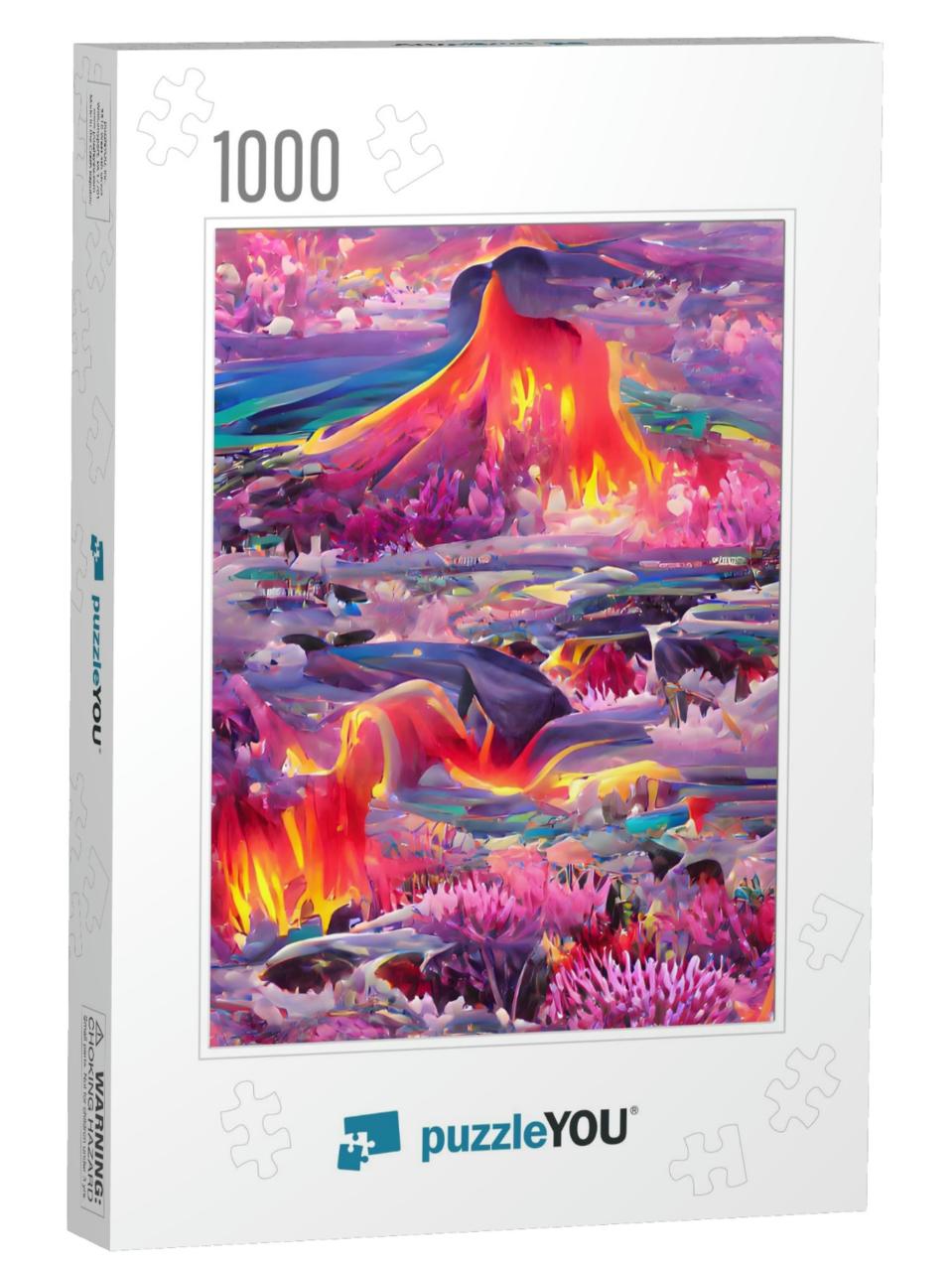 Hawaii Volcanoes National Park with Active Kilauea Volcan... Jigsaw Puzzle with 1000 pieces