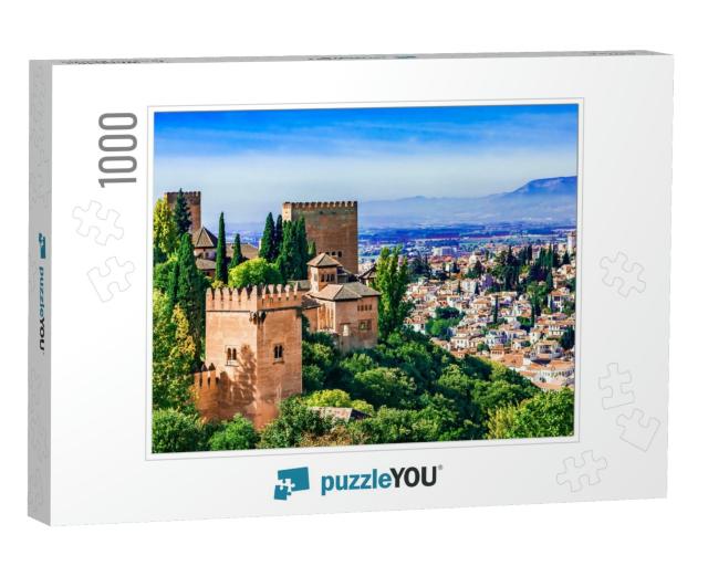 Granada, Andalusia, Spain Europe - Panoramic View of Alha... Jigsaw Puzzle with 1000 pieces