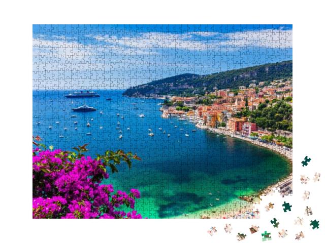 Villefranche Sur Mer, France. Seaside Town on the French... Jigsaw Puzzle with 1000 pieces