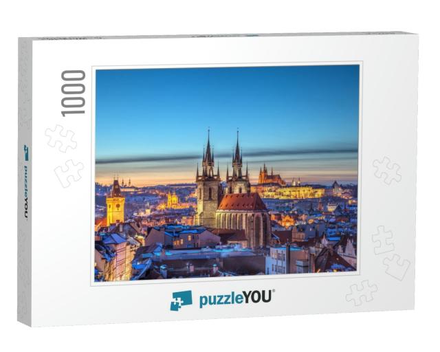 Rooftop View Over Historical Center of Prague, Czech Repu... Jigsaw Puzzle with 1000 pieces