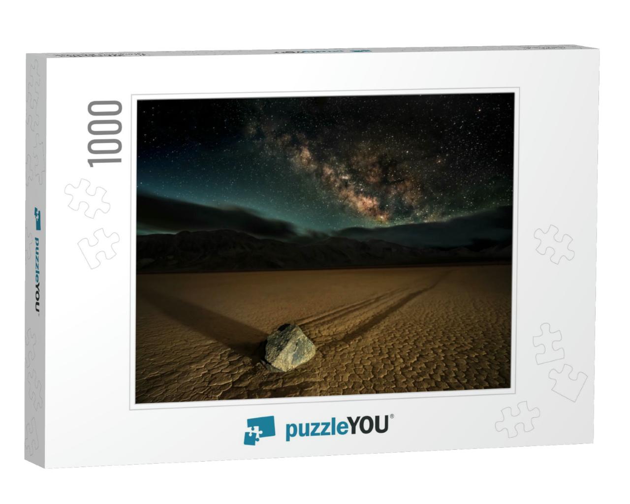 Racetrack Playa. a Sailing Stone Photographed A... Jigsaw Puzzle with 1000 pieces