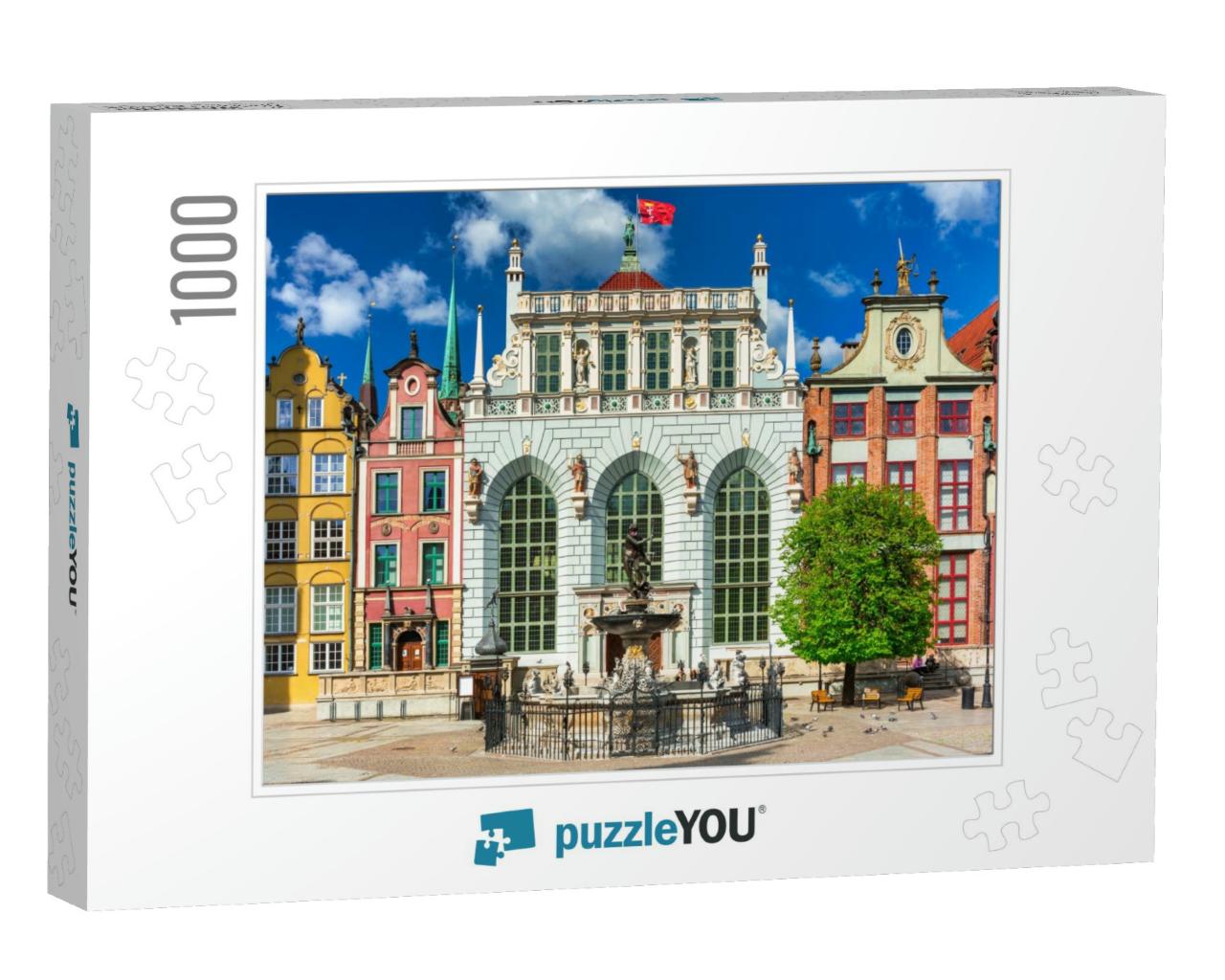 Beautiful Architecture of the Old Town in Gdansk with Art... Jigsaw Puzzle with 1000 pieces