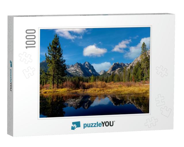 Idaho Mountain Meadow with Reflection & Fall Colors... Jigsaw Puzzle with 1000 pieces