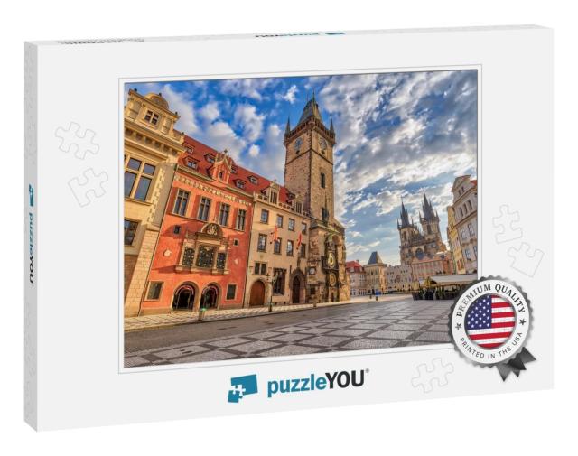 Prague Old Town Square Czech Republic, Sunrise City Skyli... Jigsaw Puzzle