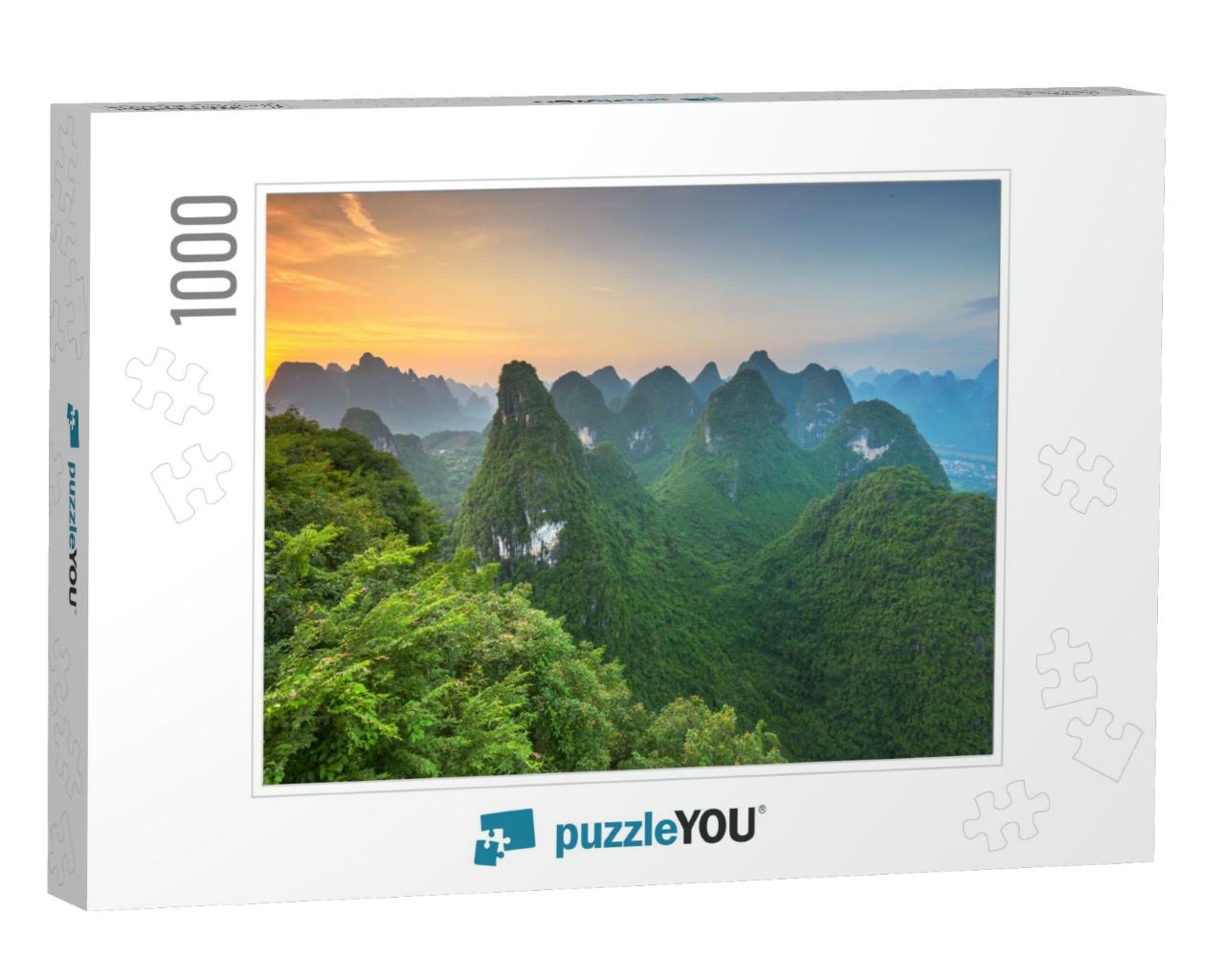Karst Mountains of Xingping, Guilin, China. Karst Mountai... Jigsaw Puzzle with 1000 pieces