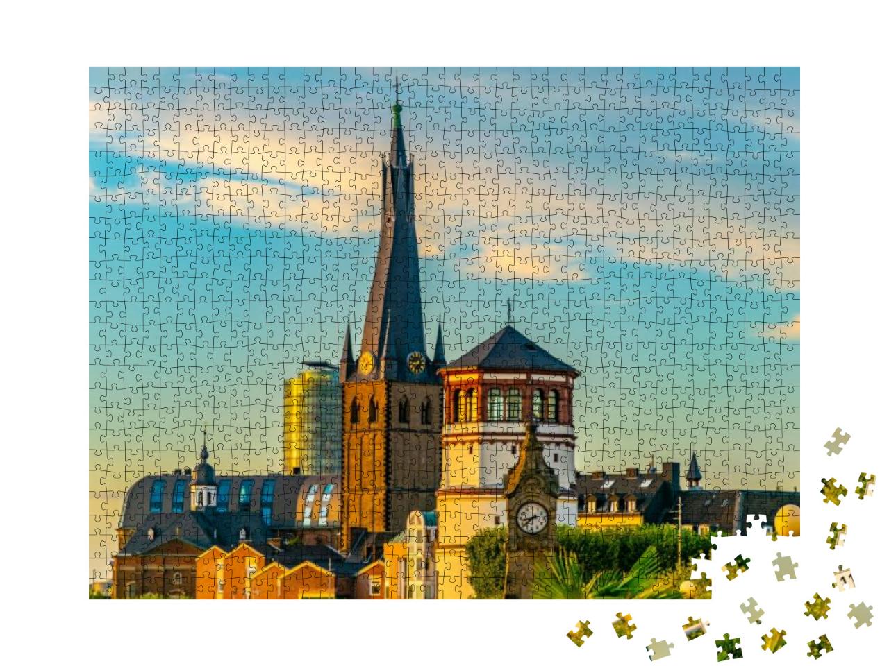 Saint Lambertus Church in Dusseldorf, Germany... Jigsaw Puzzle with 1000 pieces