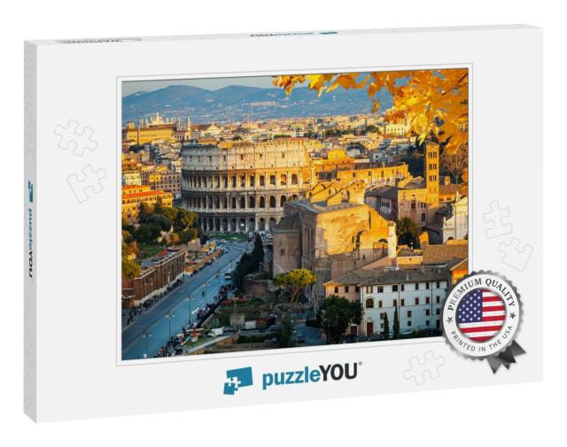 View on Colosseum in Rome, Italy... Jigsaw Puzzle