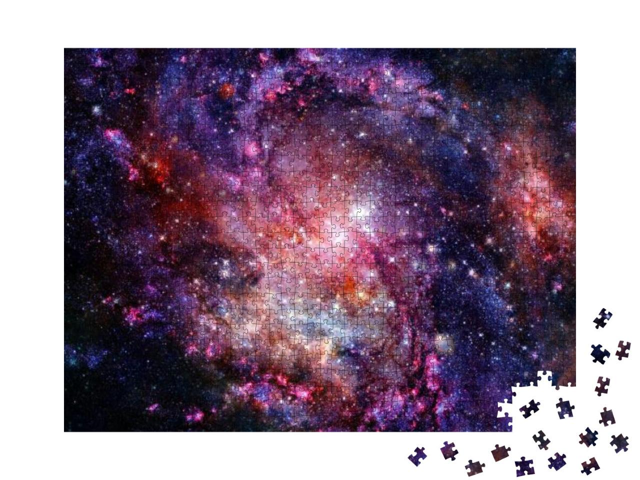 Cosmic Galaxy Background with Nebula, Stardust & Bright S... Jigsaw Puzzle with 1000 pieces