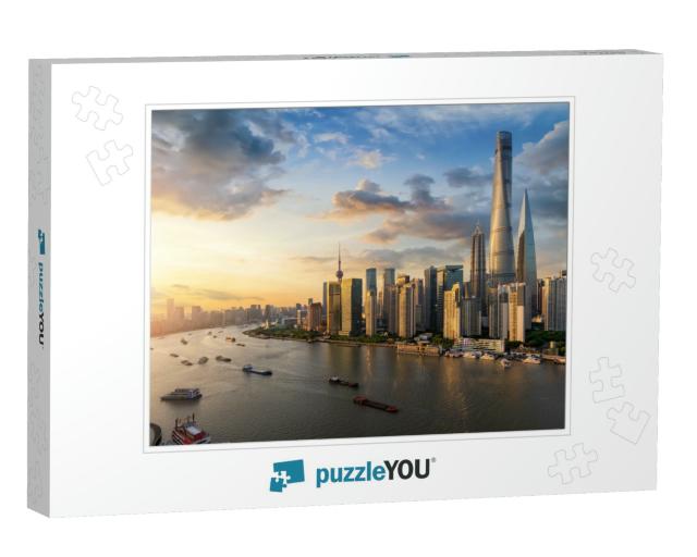 View Over the Huangpu River to the Modern Skyline of Shan... Jigsaw Puzzle