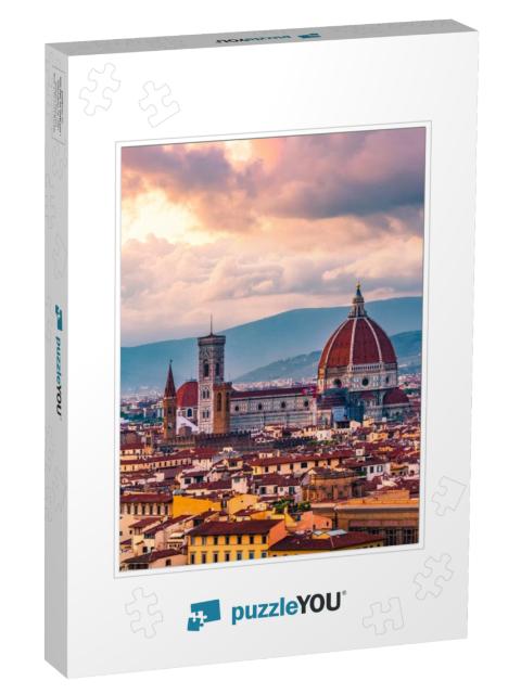 Sunset in Florence in Italy... Jigsaw Puzzle