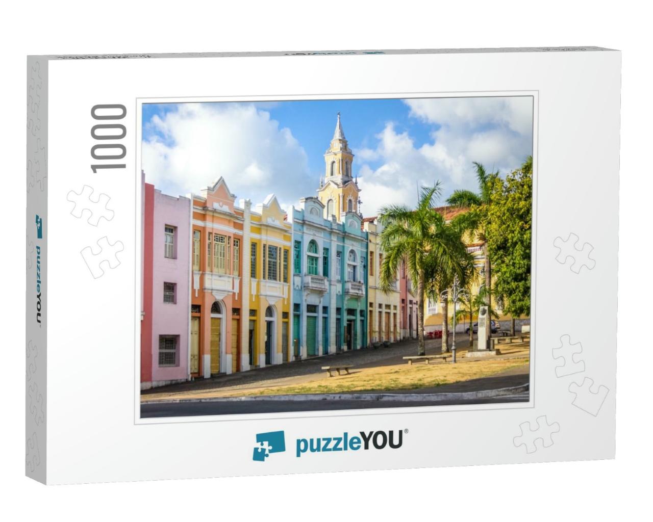 Colorful Houses of Antenor Navarro Square At Historic Cen... Jigsaw Puzzle with 1000 pieces